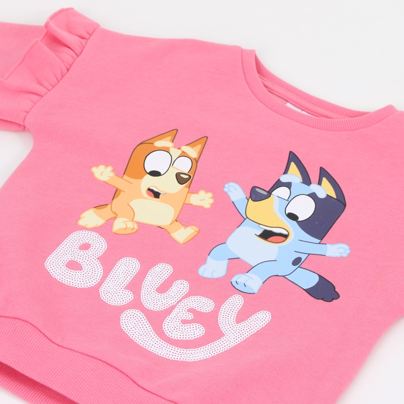 POLERON CERRADO NIÑA VUELOS ROSADO BINGO & BLUEY - 3