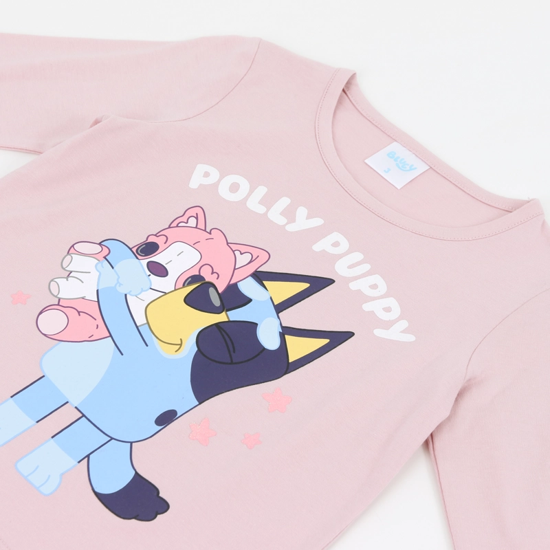 POLERA MANGA LARGA NIÑA POLLY PUPPY ROSADO BLUEY - 3