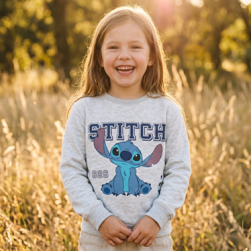 POLERON CERRADO NIÑA LILO & STITCH GRIS DISNEY - 2