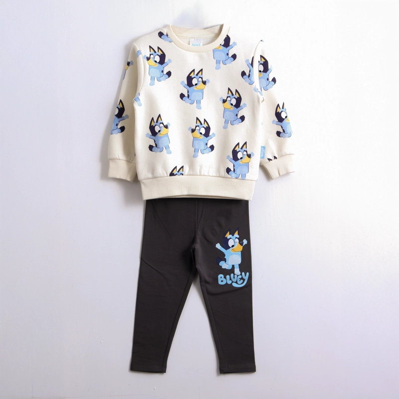 CONJUNTO NIÑA FULL PRINT BEIGE BLUEY - 1