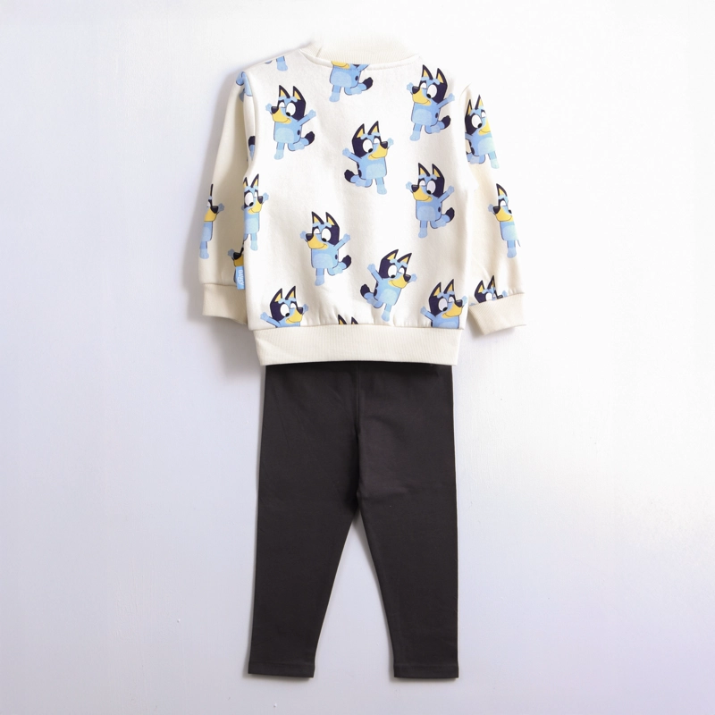 CONJUNTO NIÑA FULL PRINT BEIGE BLUEY - 2