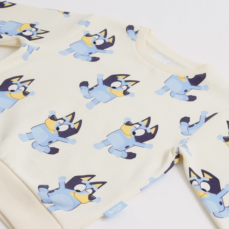 CONJUNTO NIÑA FULL PRINT BEIGE BLUEY - 3
