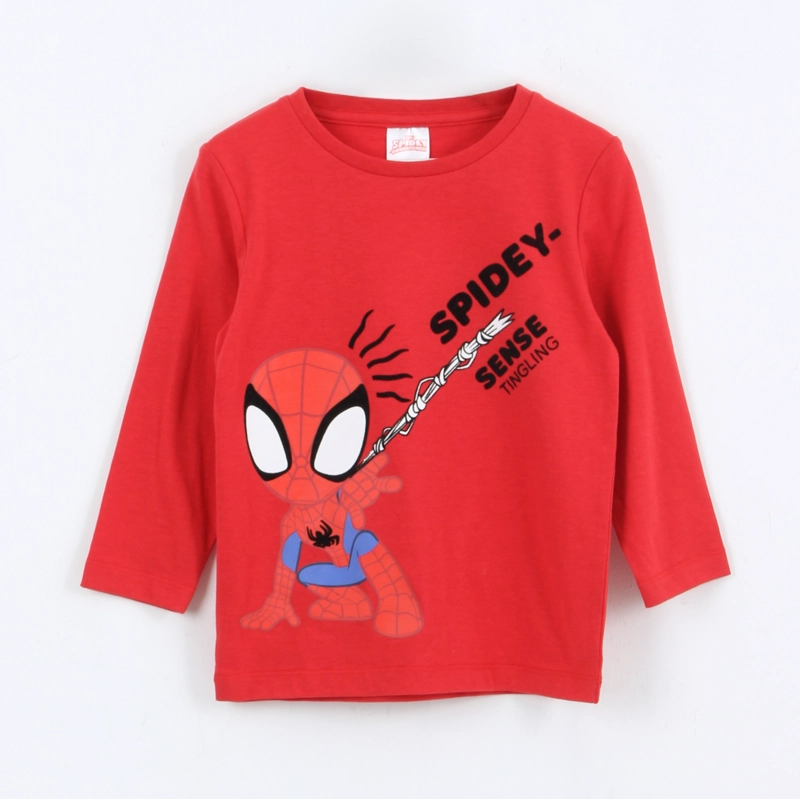 POLERA MANGA LARGA NIÑO SPIDEY ROJO MARVEL - 1