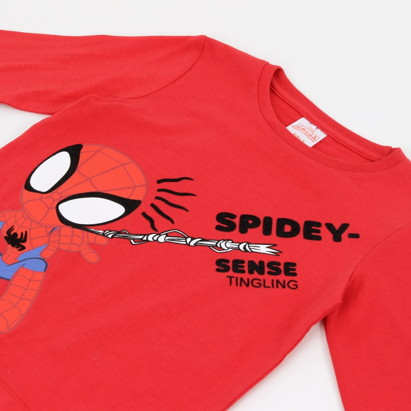 POLERA MANGA LARGA NIÑO SPIDEY ROJO MARVEL - 3