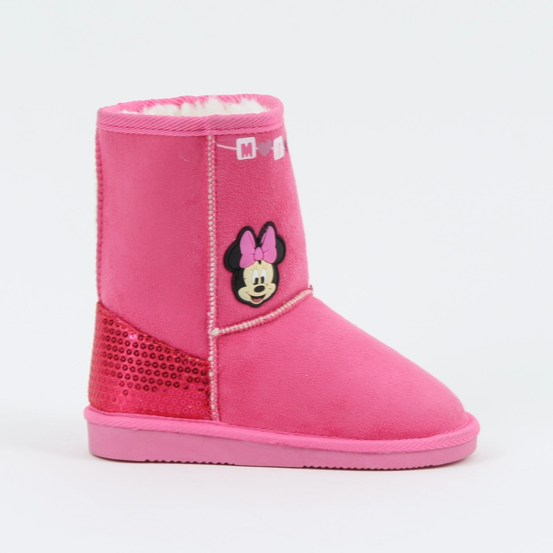 BOTA NIÑA CHIPORRO LENTEJUELAS MINNIE ROSADO DISNEY - 1