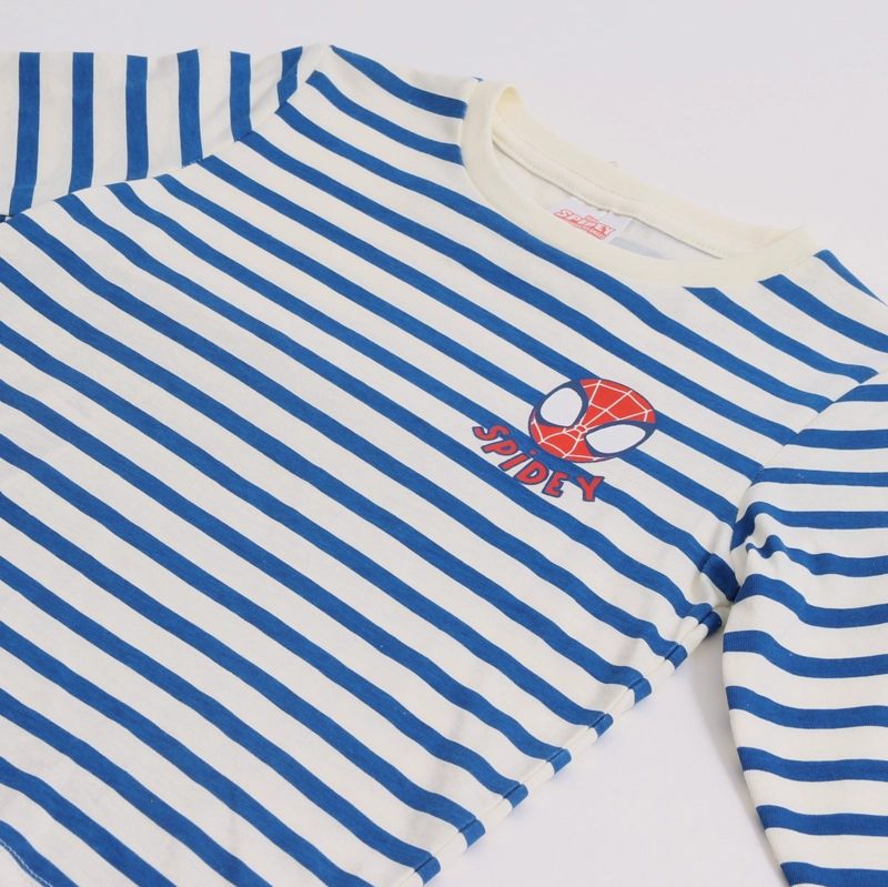 POLERA MANGA LARGA NIÑO RAYAS SPIDEY AZUL MARVEL - 3