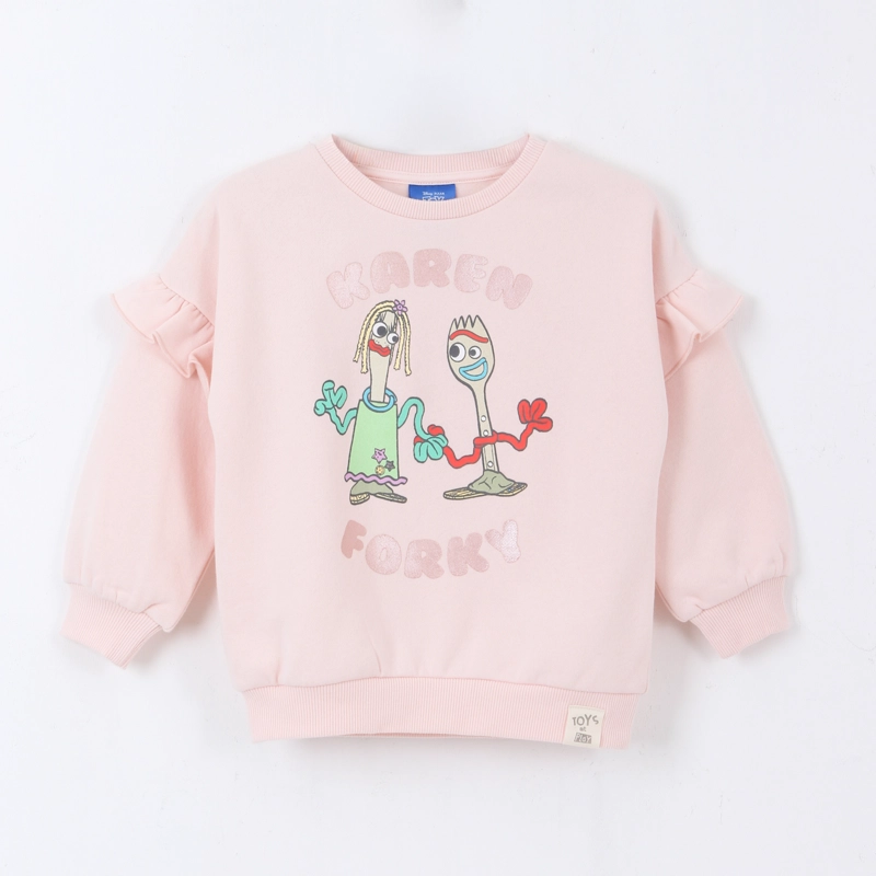 POLERON CERRADO NIÑA VUELOS FORKY TOY STORY ROSADO DISNEY - 1