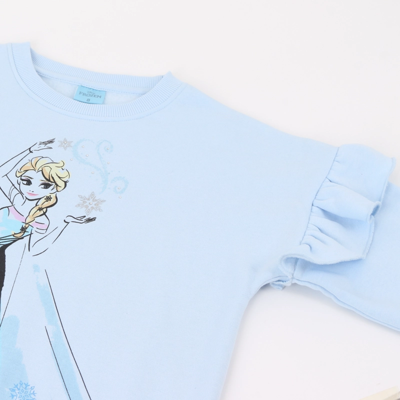 POLERON CERRADO NIÑA VUELOS FROZEN CELESTE DISNEY - 3