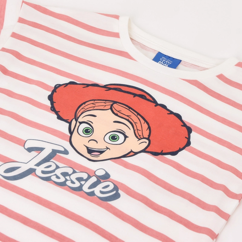 POLERA MANGA LARGA NIÑA RAYAS JESSIE TOY STORY BLANCO DISNEY - 4