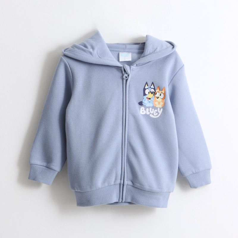 POLERON CIERRE NIÑO HOODIE AZUL BINGO & BLUEY - 1