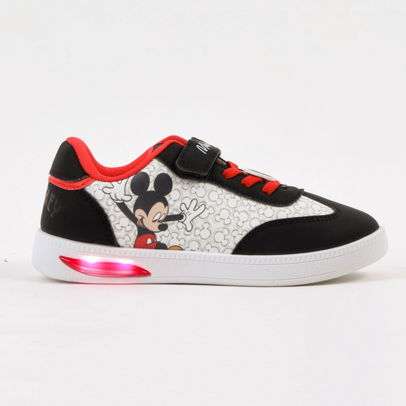 ZAPATILLA LUCES NIÑO MICKEY SALTANDO BLANCO DISNEY - 1
