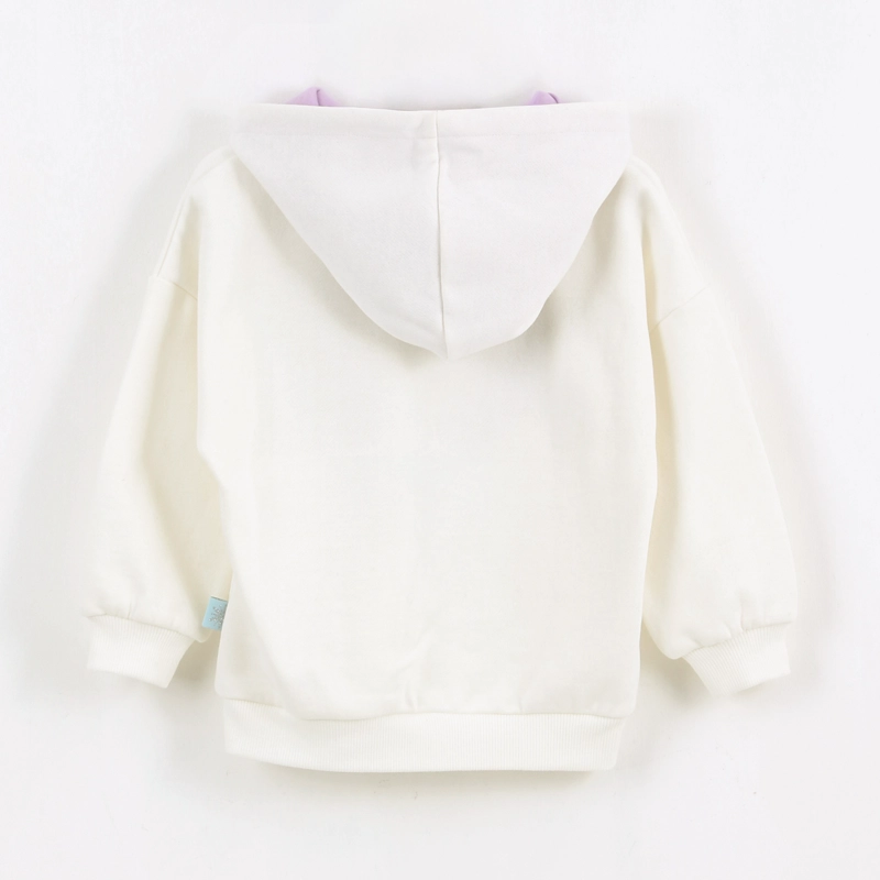 POLERON CERRADO NIÑA HOODIE LENTEJUELAS FROZEN BLANCO DISNEY - 2