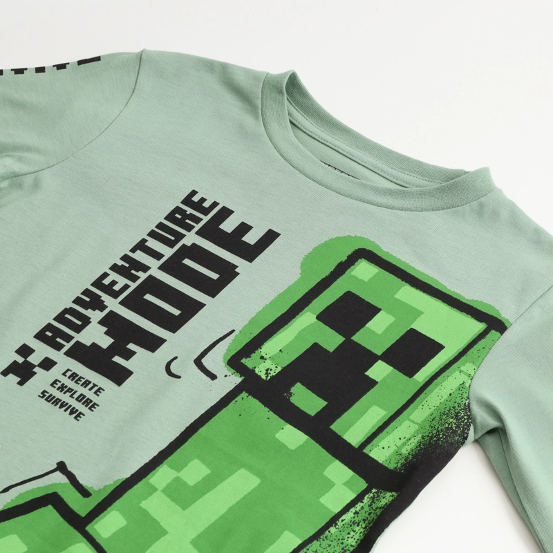 POLERA MANGA LARGA NIÑO ADVENTURE MODE VERDE MINECRAFT - 3