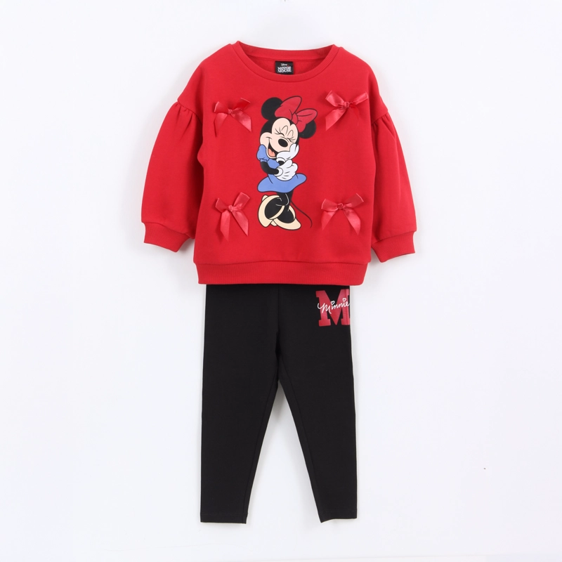 CONJUNTO NIÑA CINTAS MINNIE MOUSE ROJO DISNEY - 1