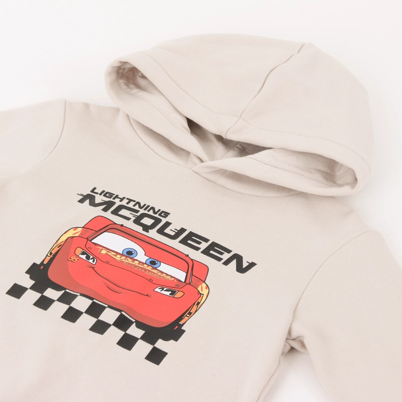 POLERÓN DISNEY CERRADO NIÑO HOODIE RAYO MCQUEEN CARS BEIGE - 3