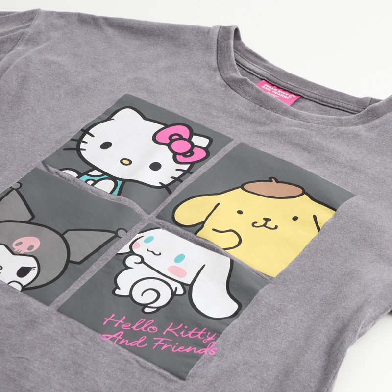 POLERA MANGA LARGA NIÑA MOSAICO GRIS HELLO KITTY - 3