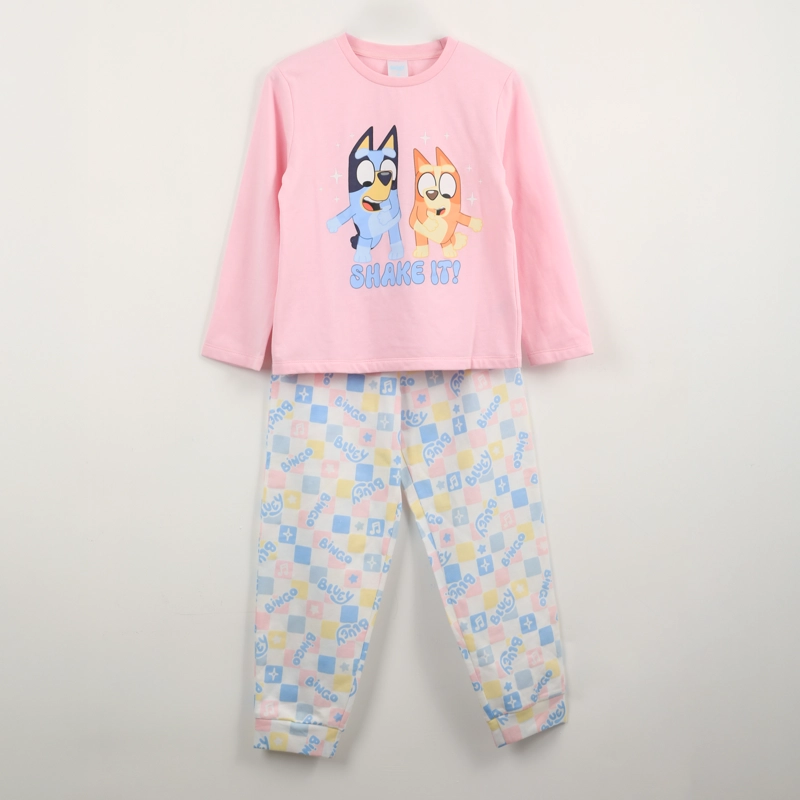 PIJAMA MANGA LARGA NIÑA SHAKE IT ROSADO BINGO & BLUEY - 1