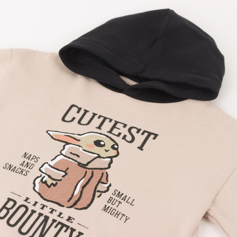 POLERON CERRADO NIÑO HOODIE CUTEST BOUNTY BEIGE STAR WARS - 3