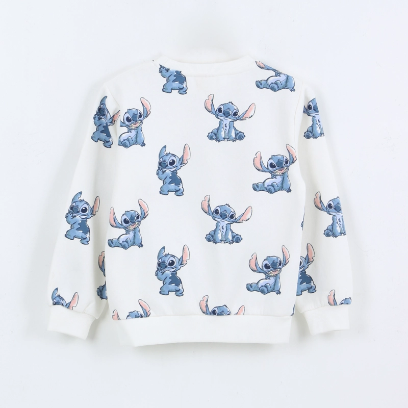 POLERON CERRADO NIÑA FULL PRINT LILO & STITCH BLANCO DISNEY - 2