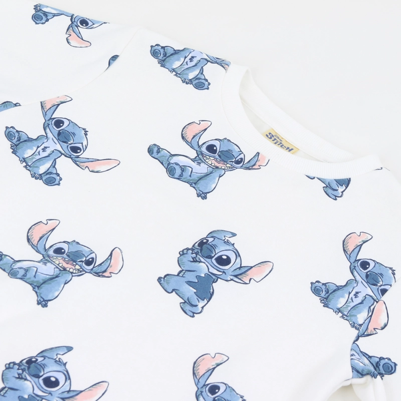 POLERON CERRADO NIÑA FULL PRINT LILO & STITCH BLANCO DISNEY - 3