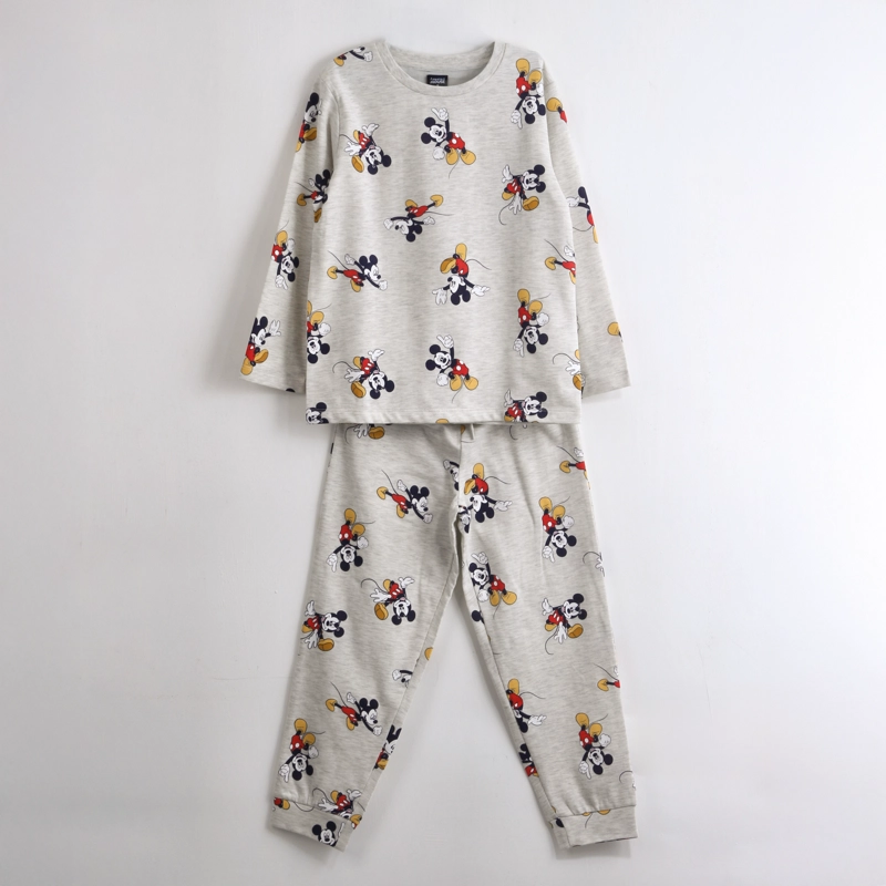 PIJAMA MANGA LARGA NIÑO FULL PRINT MICKEY GRIS DISNEY - 1