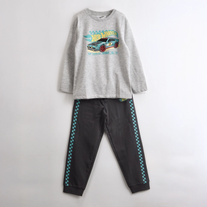 PIJAMA MANGA LARGA NIÑO AUTO GRIS HOT WHEELS - 1