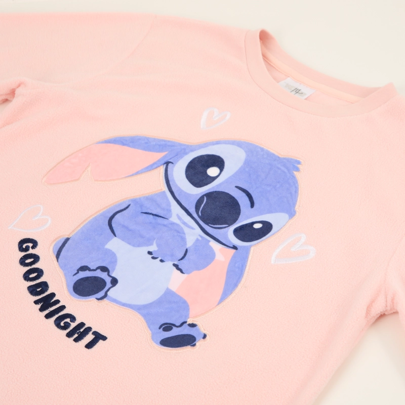 PIJAMA MANGA LARGA NIÑA GOODNIGHT LILO & STITCH ROSA DISNEY - 3