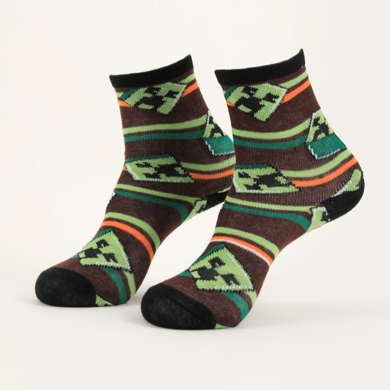 BIPACK CALCETINES NIÑO CREEPERS VERDE MINECRAFT - 2