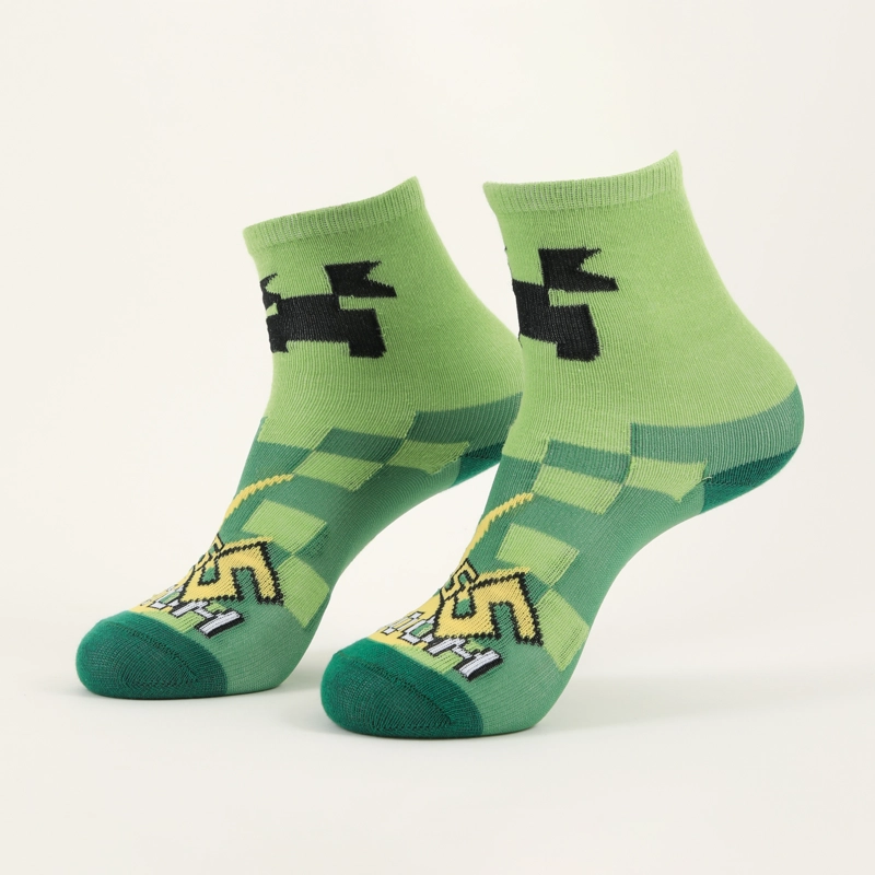 BIPACK CALCETINES NIÑO CREEPERS VERDE MINECRAFT - 5