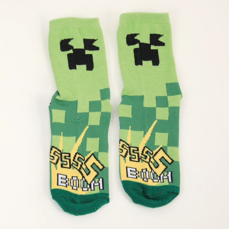 BIPACK CALCETINES NIÑO CREEPERS VERDE MINECRAFT - 6