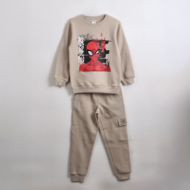 CONJUNTO BUZO NIÑO SPIDER SENSE SPIDERMAN BEIGE MARVEL - 1