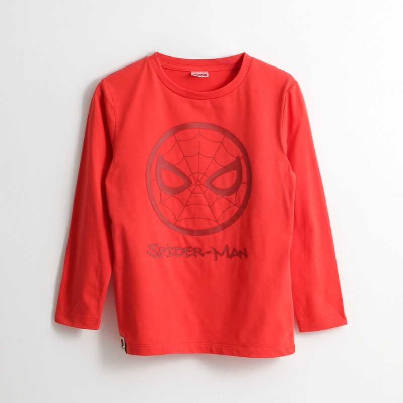 POLERA MANGA LARGA NIÑO LINEAL SPIDERMAN ROJO MARVEL - 1