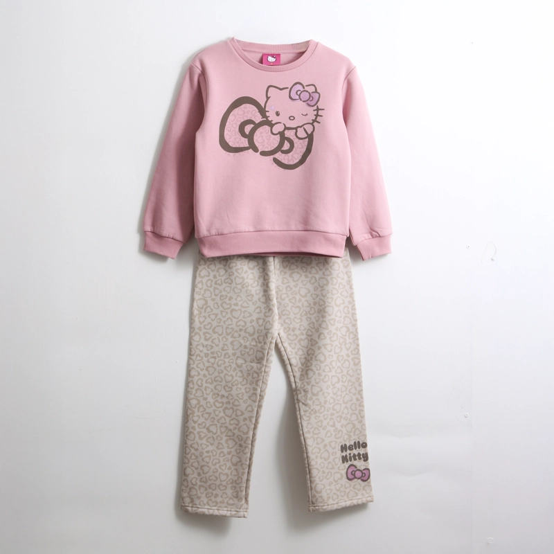 CONJUNTO BUZO NIÑA MOÑO ROSADO HELLO KITTY - 1