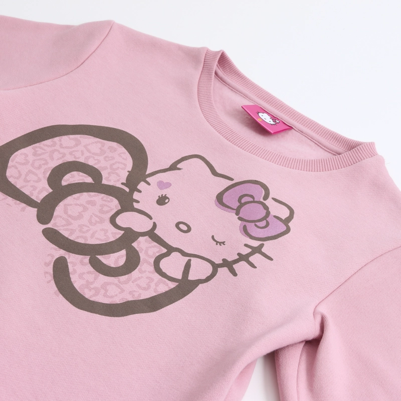 CONJUNTO BUZO NIÑA MOÑO ROSADO HELLO KITTY - 3