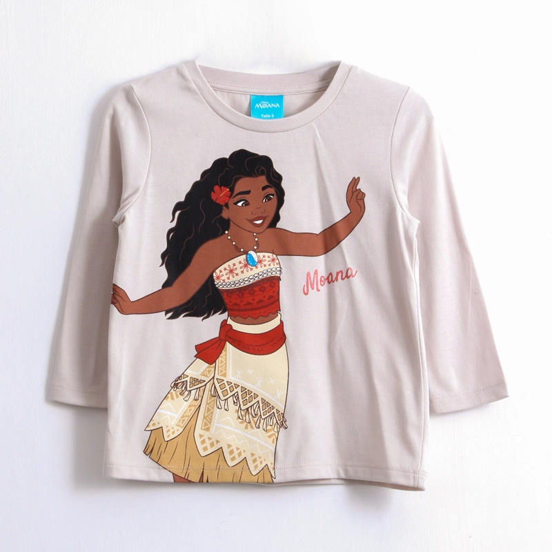POLERA MANGA LARGA NIÑA MOANA GRIS DISNEY - 1