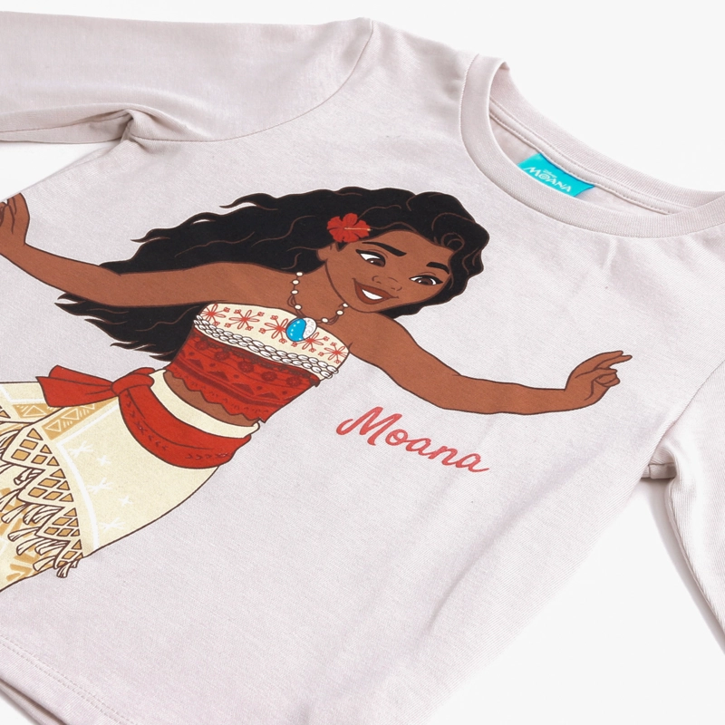 POLERA MANGA LARGA NIÑA MOANA GRIS DISNEY - 3