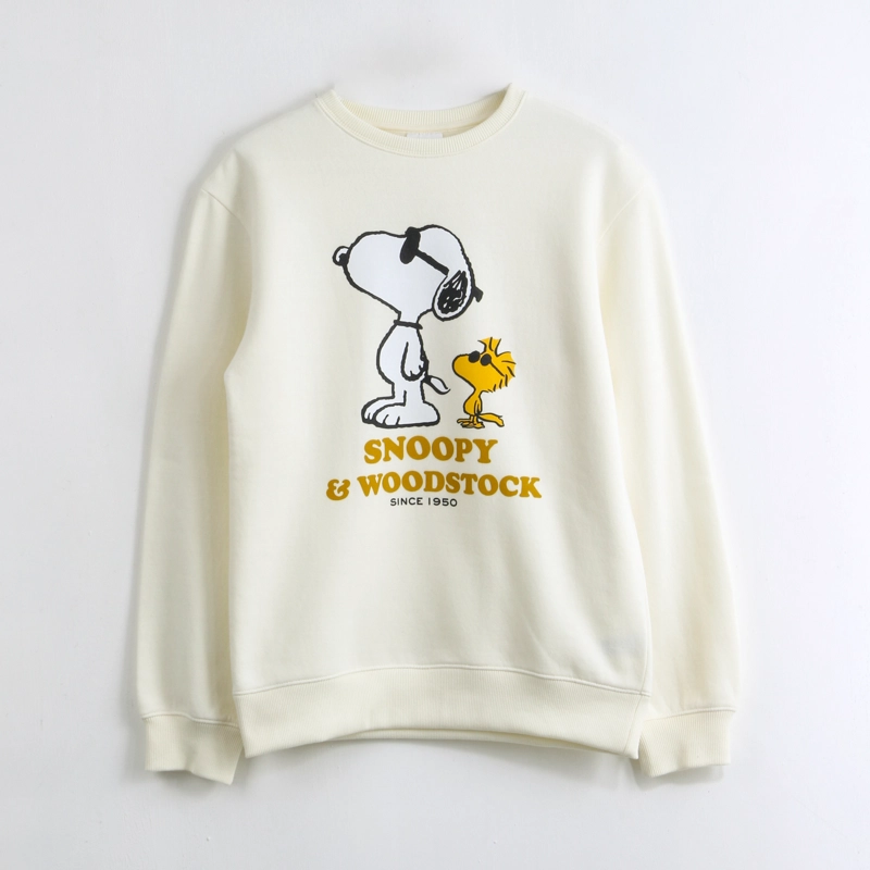 POLERON CERRADO NIÑO SNOOPY & WOODSTOCK BLANCO SNOOPY - 1