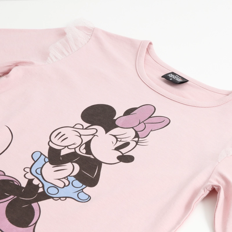POLERA MANGA LARGA NIÑA VUELOS MINNIE GUIÑO ROSADO DISNEY - 3