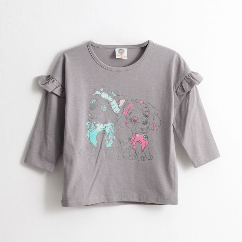 POLERA MANGA LARGA NIÑA VUELOS EVEREST SKYE GRIS PAW PATROL - 1