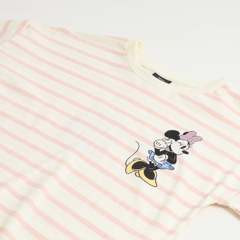 POLERA MANGA LARGA NIÑA RAYAS MINNIE MOUSE BLANCO DISNEY - 3