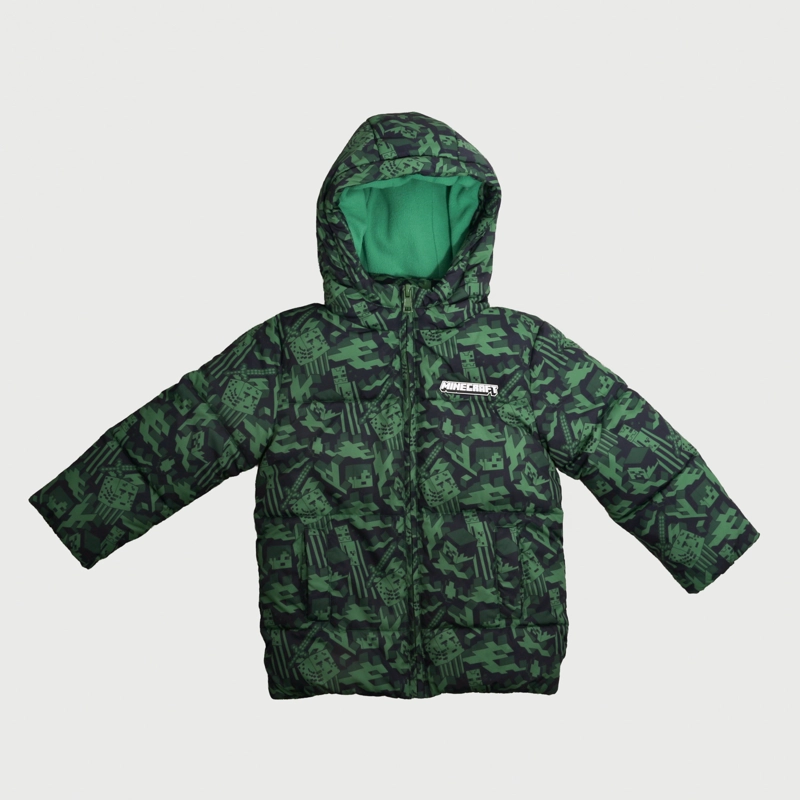 PARKA NIÑO FULL PRINT PERSONAJES VERDE MINECRAFT - 1