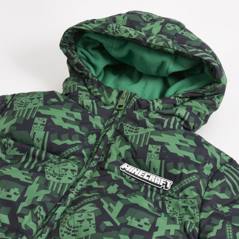 PARKA NIÑO FULL PRINT PERSONAJES VERDE MINECRAFT - 3