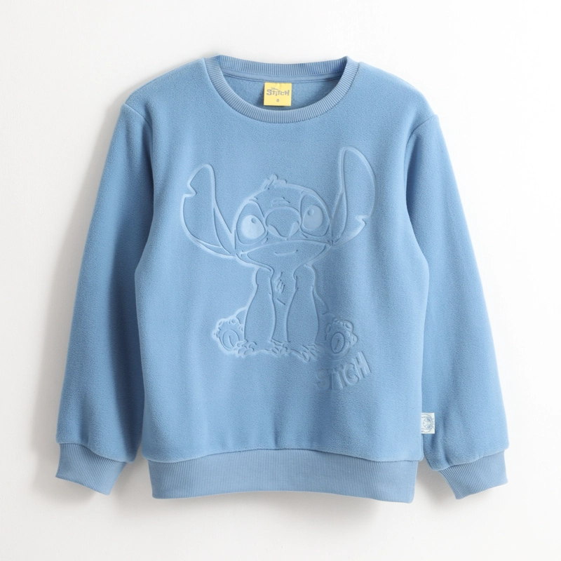 POLAR NIÑA DISEÑO FRONTAL LILO & STITCH CELESTE DISNEY - 1