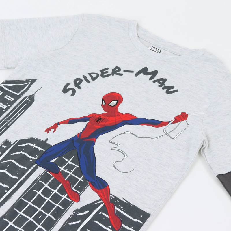 POLERA DOBLE MANGA NIÑO JUMPING SPIDERMAN BLANCO MARVEL - 3
