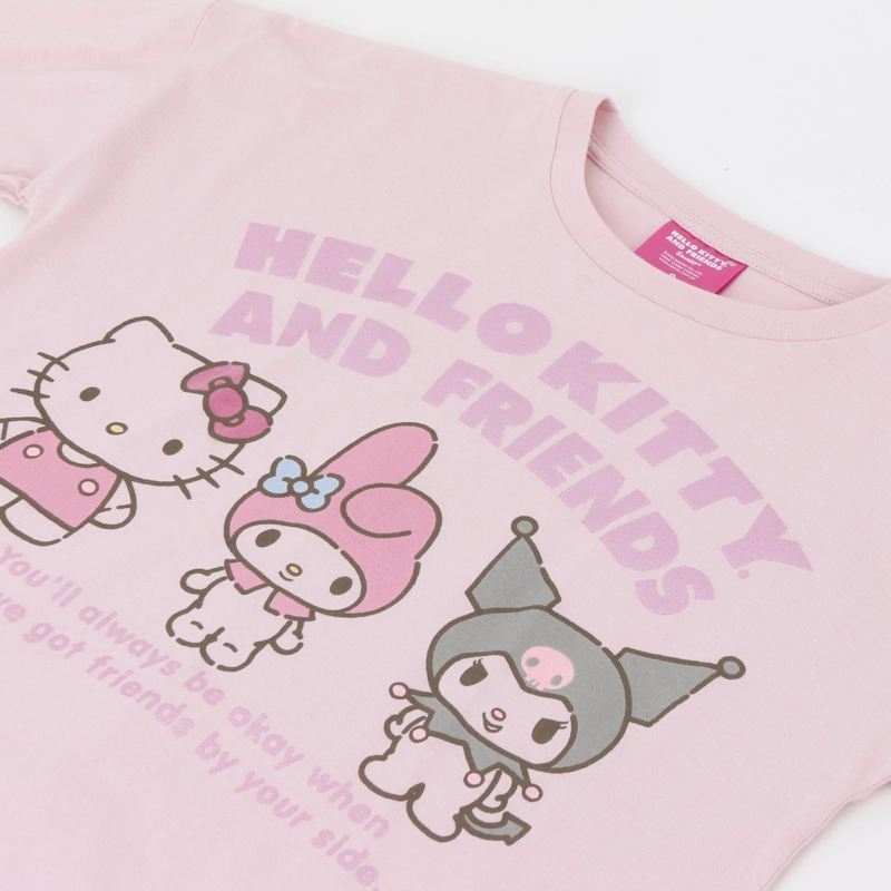 POLERA MANGA LARGA NIÑA  FRIENDS ROSADO HELLO KITTY - 3