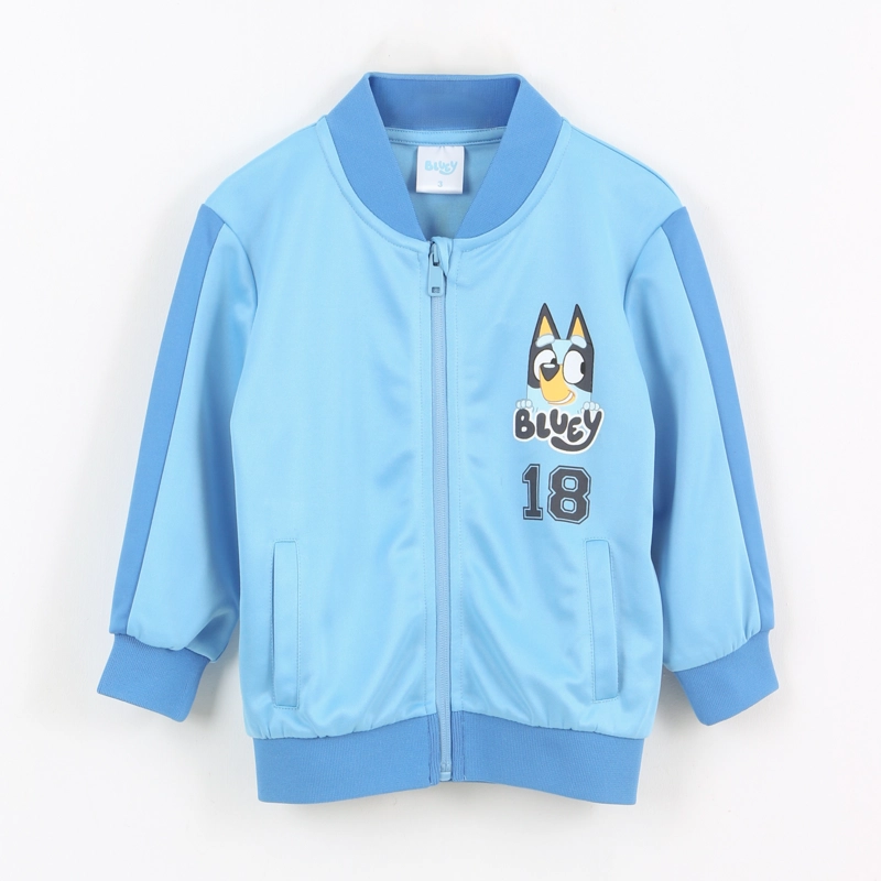 POLERON DEPORTIVO CIERRE NIÑO FUTBOL CELESTE BLUEY - 1