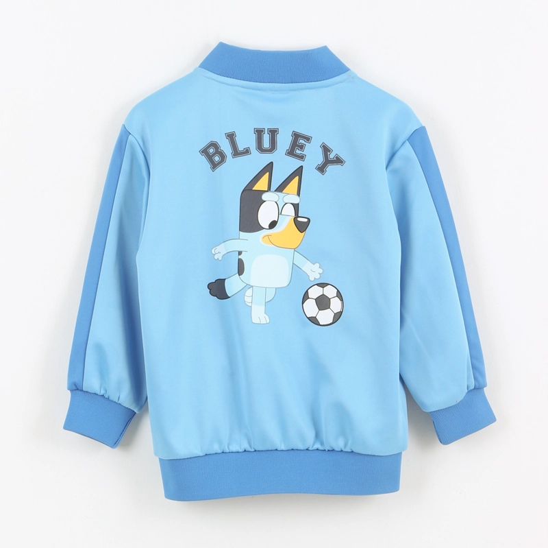 POLERON DEPORTIVO CIERRE NIÑO FUTBOL CELESTE BLUEY - 2