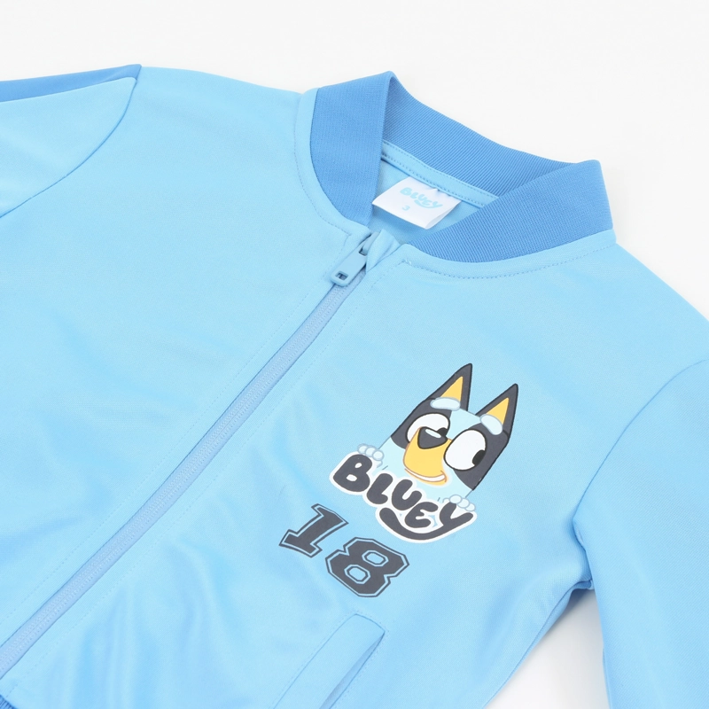 POLERON DEPORTIVO CIERRE NIÑO FUTBOL CELESTE BLUEY - 3