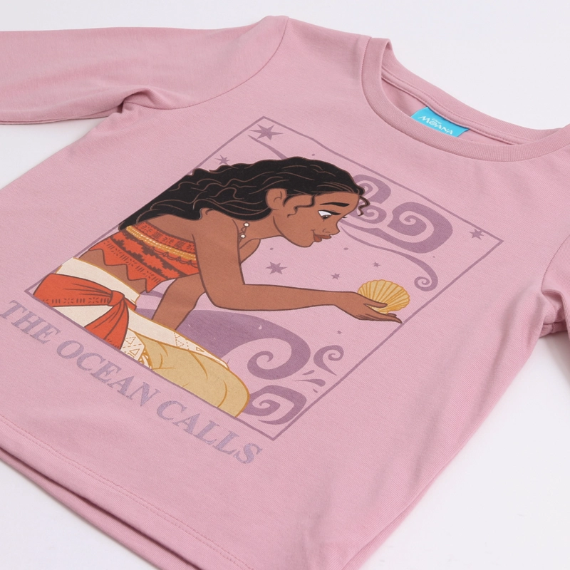 POLERA MANGA LARGA NIÑA MOANA ROSADO DISNEY - 3
