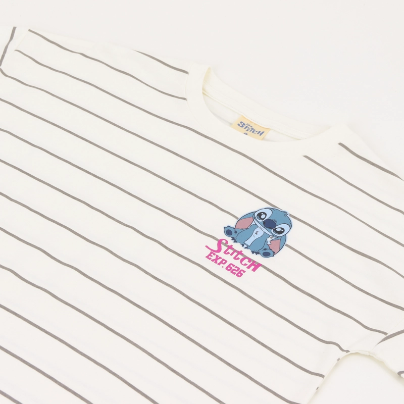POLERA MANGA LARGA NIÑA RAYAS LILO & STITCH BLANCO DISNEY - 3